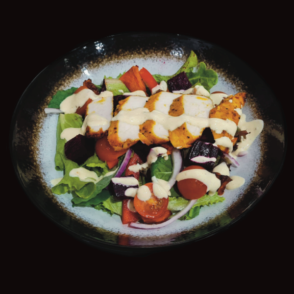 Moroccan Chicken with Grilled Vegetable Salad and Spiced Yoghurt Dressing - Image 2