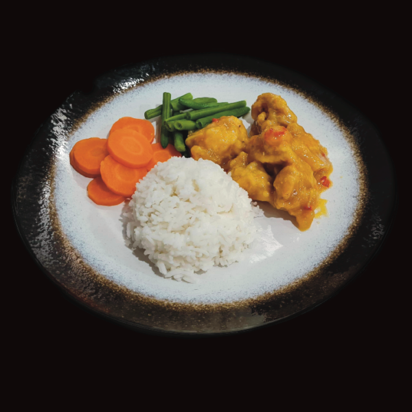 Orange Chicken with Vege and Coconut Rice - Image 2